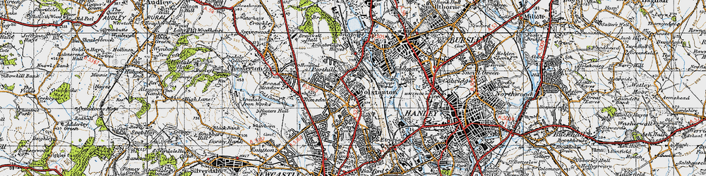 Old map of Porthill in 1946