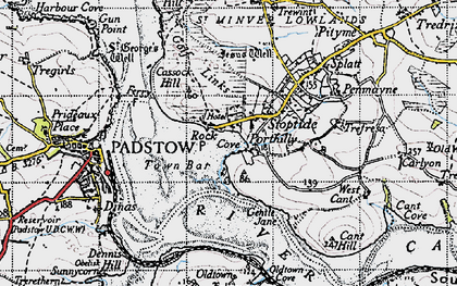 Old map of Porthilly in 1946