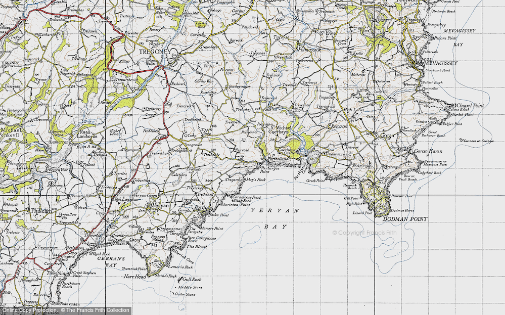 Old Map of Portholland, 1946 in 1946