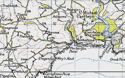 Old map of Portholland in 1946