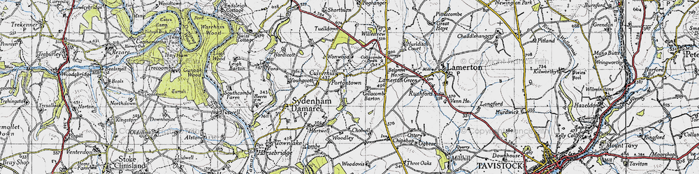 Old map of Wonwood in 1946