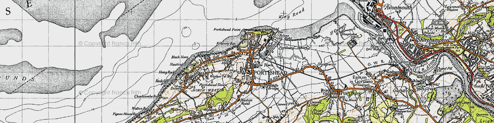 Old map of Portishead in 1946