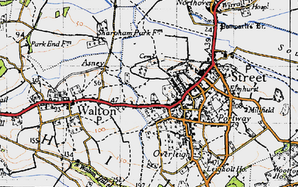 Old map of Portland in 1946