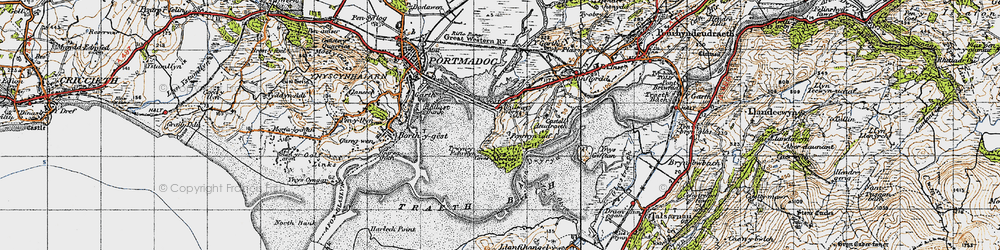 Old map of Boston Lodge in 1947