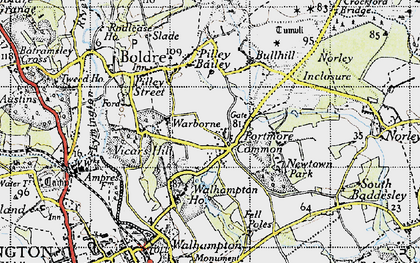 Old map of Portmore in 1945