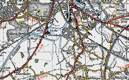 Old map of Portobello in 1947