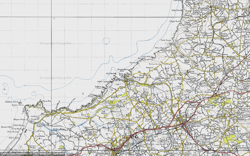 Old Map of Portreath, 1946 in 1946