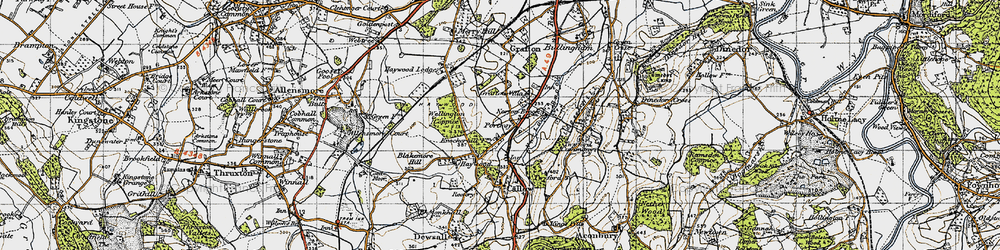 Old map of Haywood Lodge in 1947