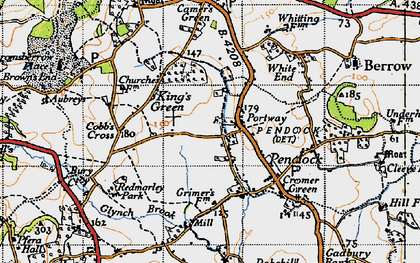 Old map of Portway in 1947