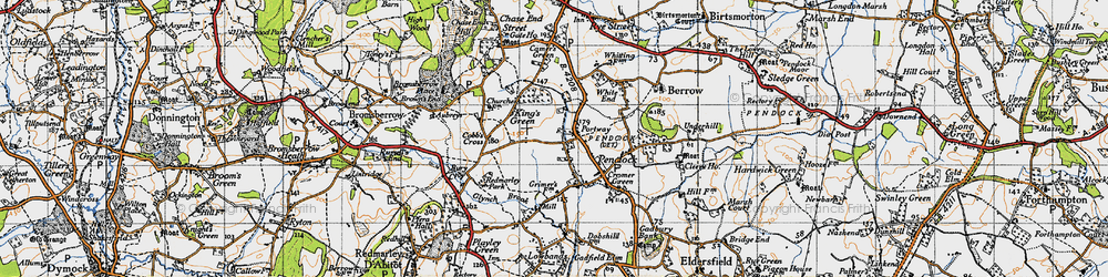 Old map of Portway in 1947