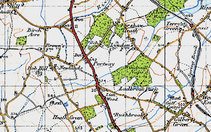 Old map of Portway in 1947