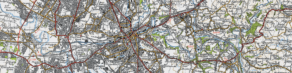 Old map of Portwood in 1947