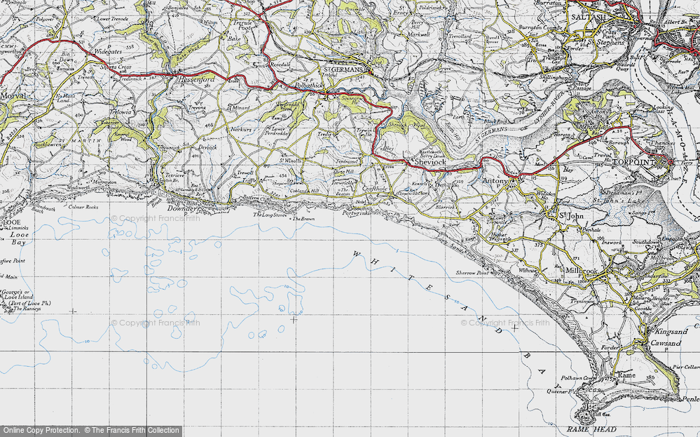 Old Map of Portwrinkle, 1946 in 1946