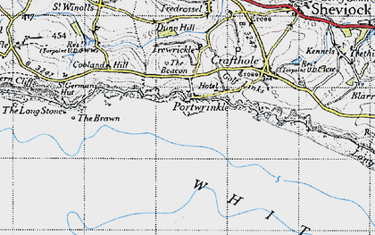 Old map of Brawn, The in 1946
