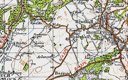 Old map of Posenhall in 1947