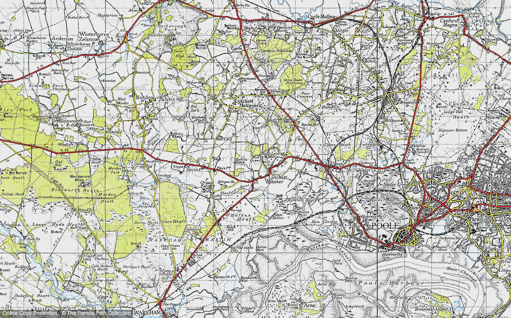 Old Map of Post Green, 1940 in 1940