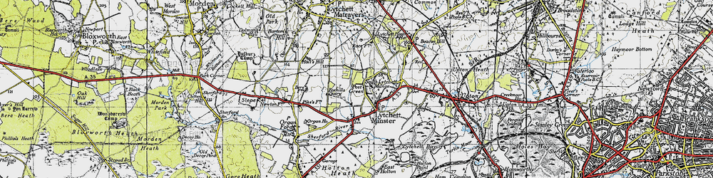 Old map of Post Green in 1940