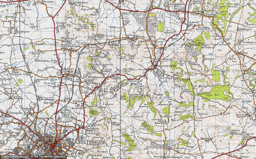 Old Map of Postlip, 1946 in 1946