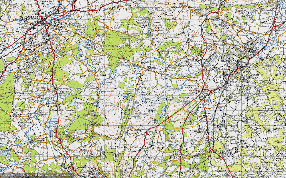 Old Map of Historic Map covering Bagmoor Common in 1940