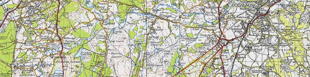 Old map of Pot Common in 1940