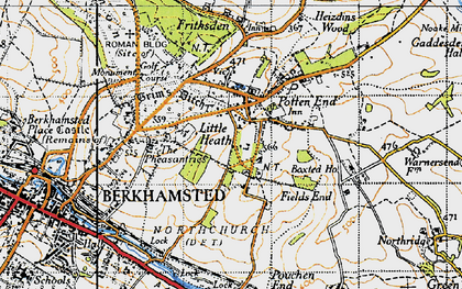 Old map of Potten End in 1946