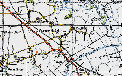 Old map of Potter Heigham in 1945
