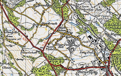 Old map of Potter Hill in 1947