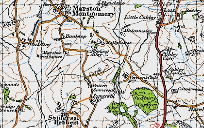Old map of Potter Somersal in 1946