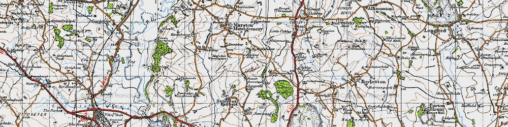 Old map of Potter Somersal in 1946