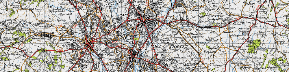 Old map of Potteries, The in 1946