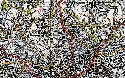 Old map of Potternewton in 1947