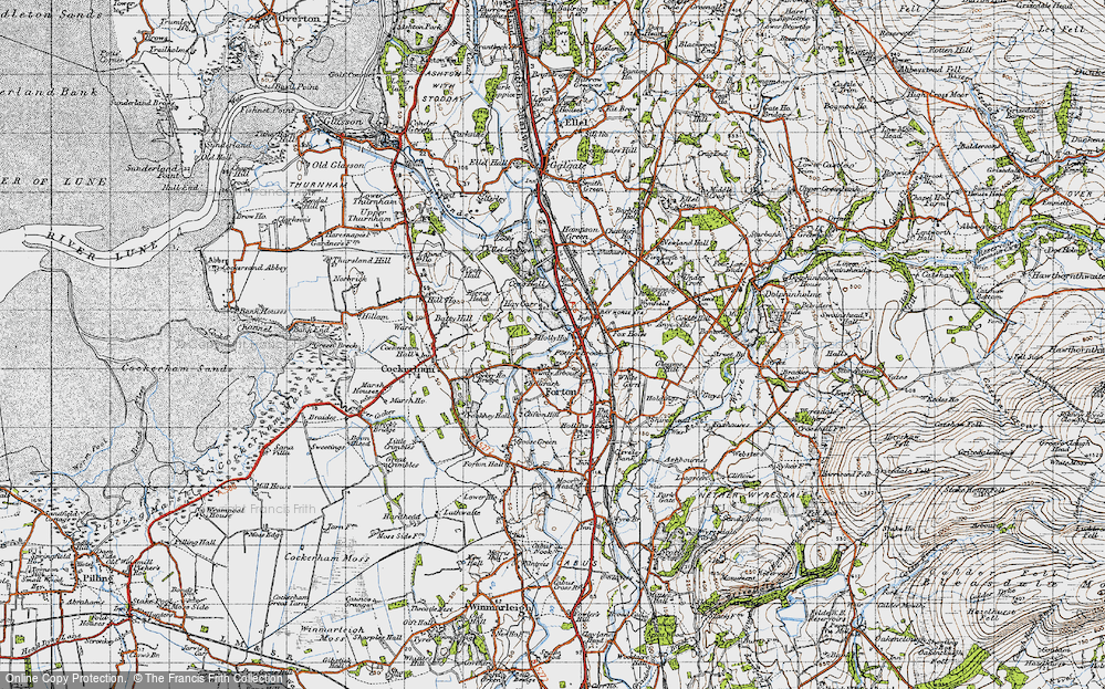 Old Map of Historic Map covering Berries Head in 1947