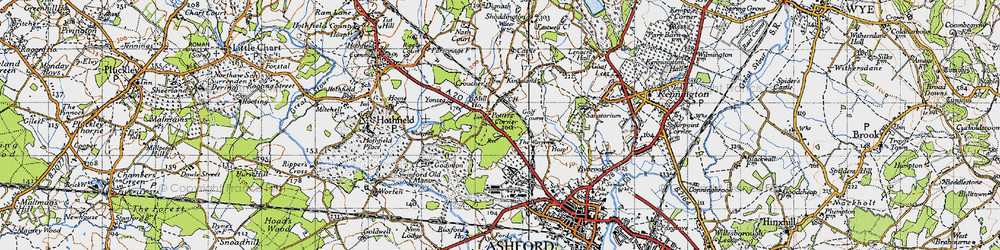 Old map of Beechbrook Farm Marshalling Yard in 1940