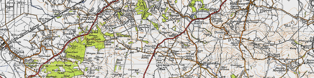 Old map of Potters Hill in 1946