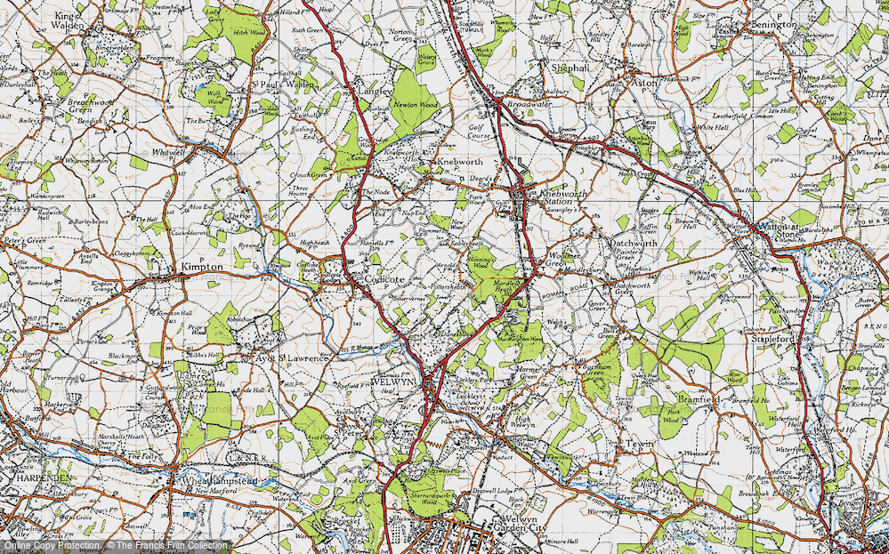 Old Map of Pottersheath, 1946 in 1946