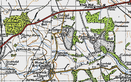 Old map of Becca Hall in 1947
