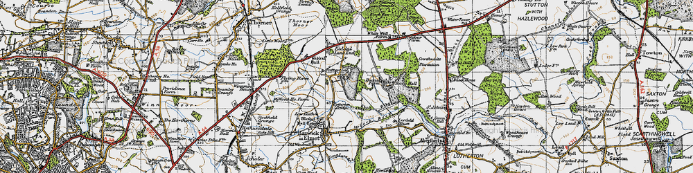 Old map of Potterton in 1947