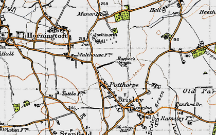 Old map of Potthorpe in 1946