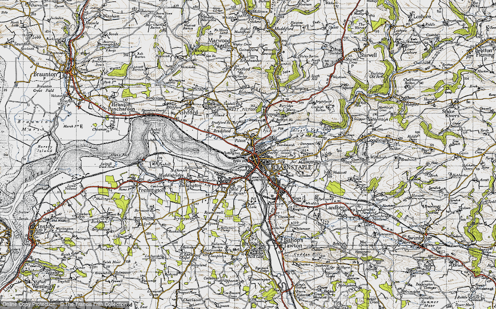 Old Map of Pottington, 1946 in 1946