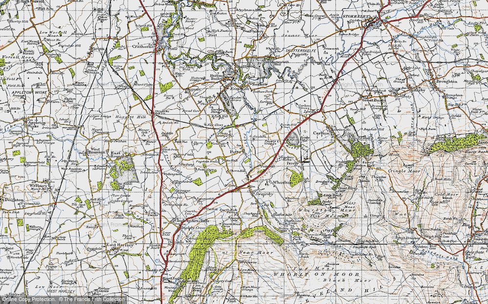 Old Map of Potto, 1947 in 1947