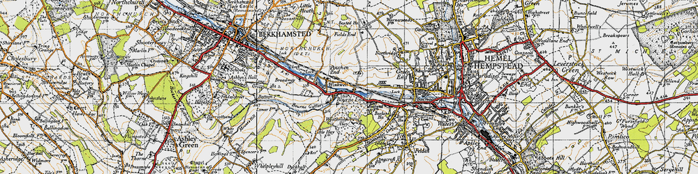 Old map of Pouchen End in 1946