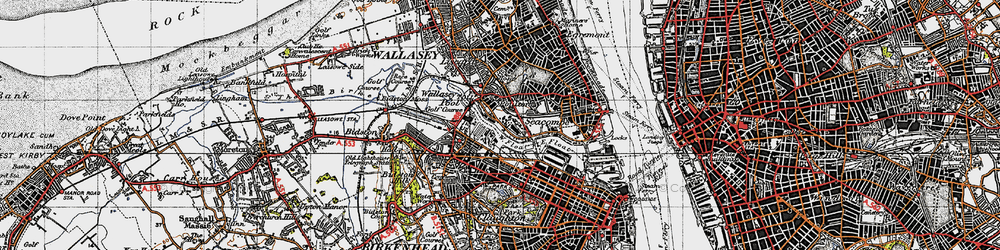 Old map of West Float in 1947