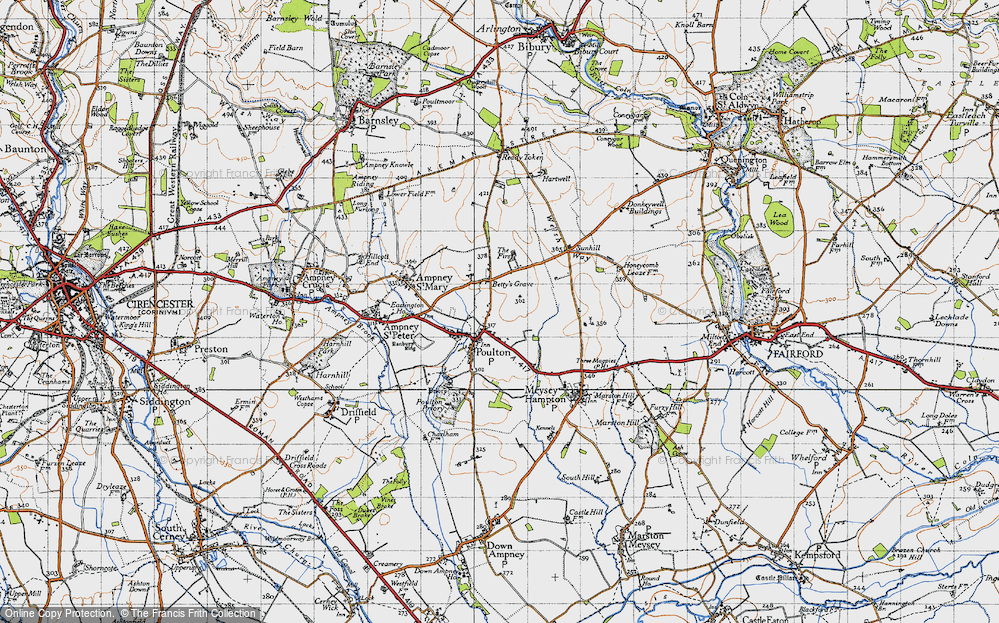 Old Map of Poulton, 1947 in 1947