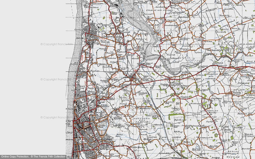 Old Map of Poulton-Le-Fylde, 1947 in 1947