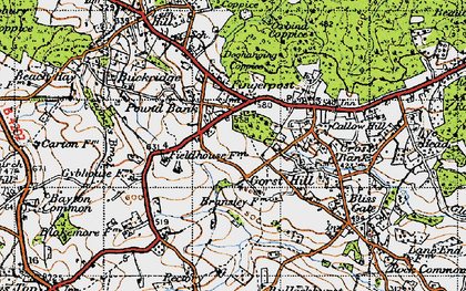Old map of Pound Bank in 1947