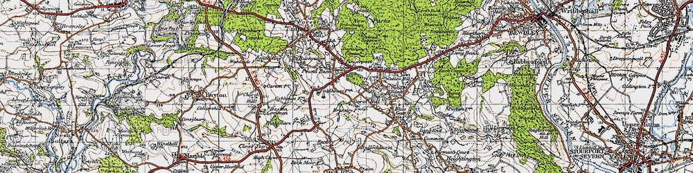 Old map of Pound Bank in 1947