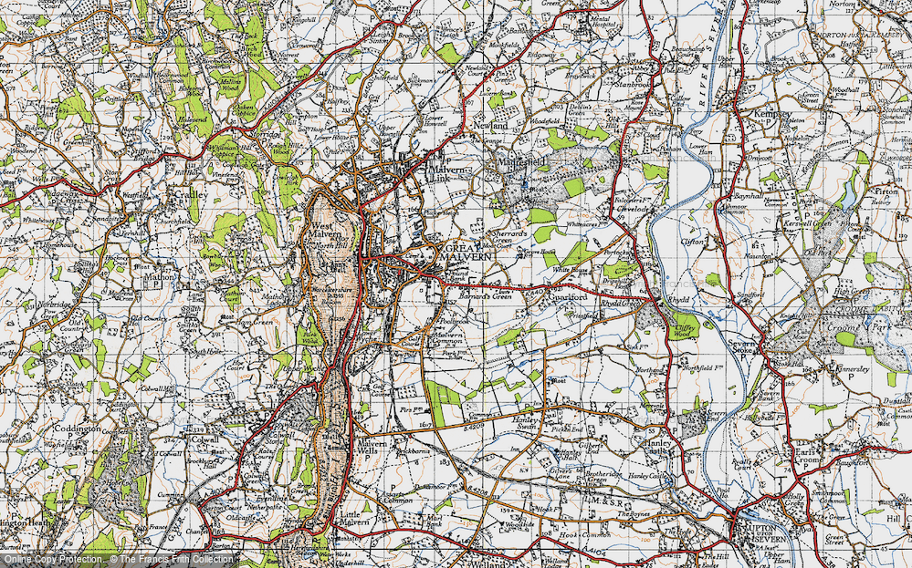 Old Map of Pound Bank, 1947 in 1947