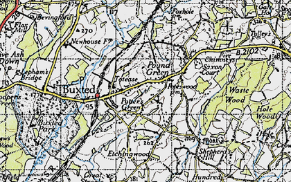 Old map of Pound Green in 1940