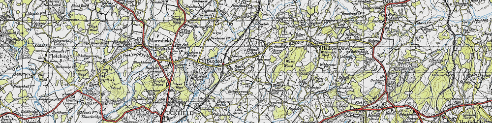 Old map of Pound Green in 1940
