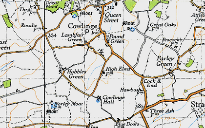 Old map of Pound Green in 1946